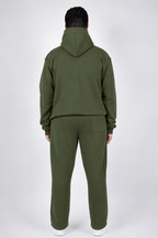 Men’s Olive Green Oversized Tracksuit Set