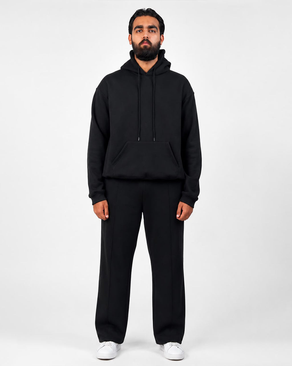 Premium Blank Black Tracksuit Set | Heavyweight Fleece