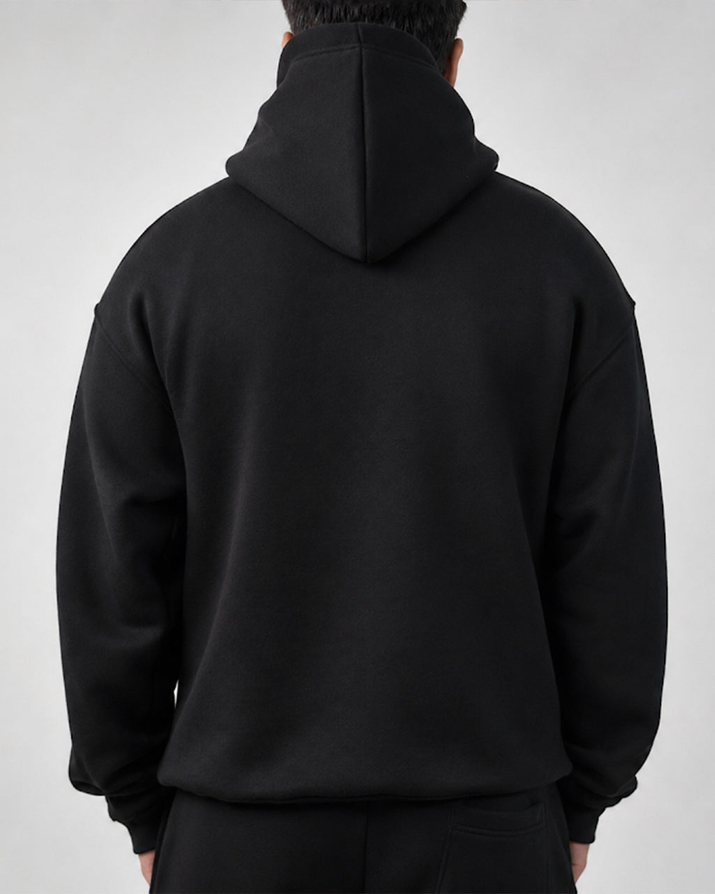 Premium Blank Black Hoodie | Heavyweight Fleece