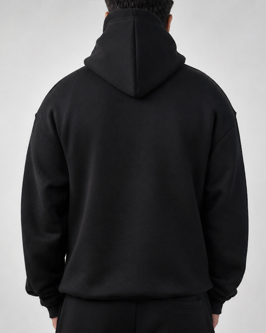 Premium Blank Black Hoodie | Heavyweight Fleece