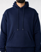 Premium Blank Navy Blue Tracksuit Set | Heavyweight Fleece