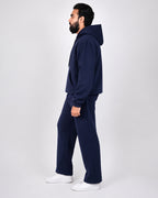 Premium Blank Navy Blue Tracksuit Set | Heavyweight Fleece