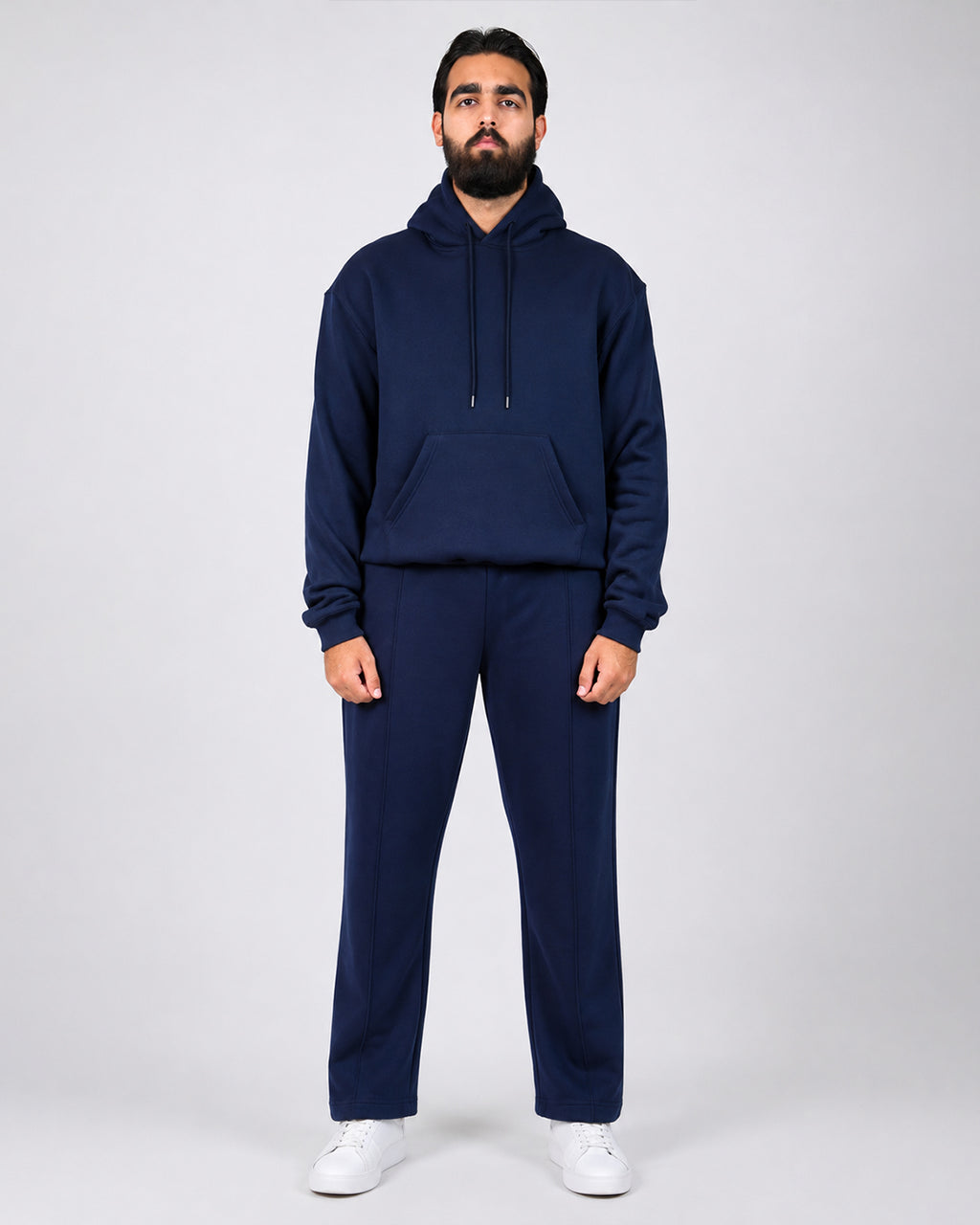 Premium Blank navy blue Tracksuit Set | Heavyweight Fleece