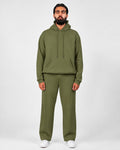 Men’s Olive Green Oversized Tracksuit Set