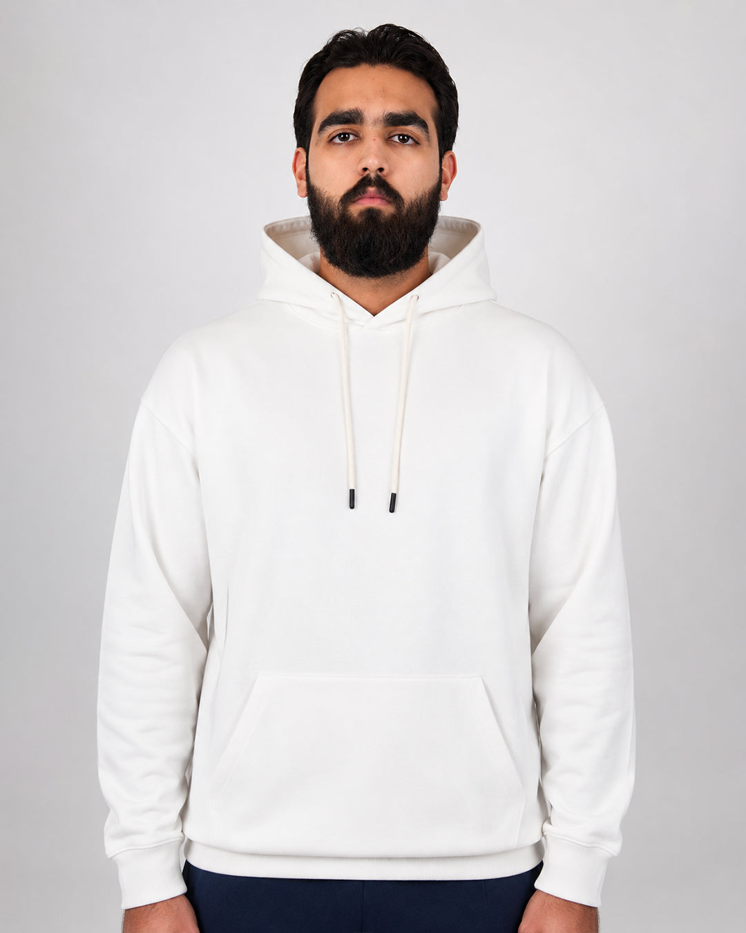 Premium Blank White Hoodie | Heavyweight Fleece