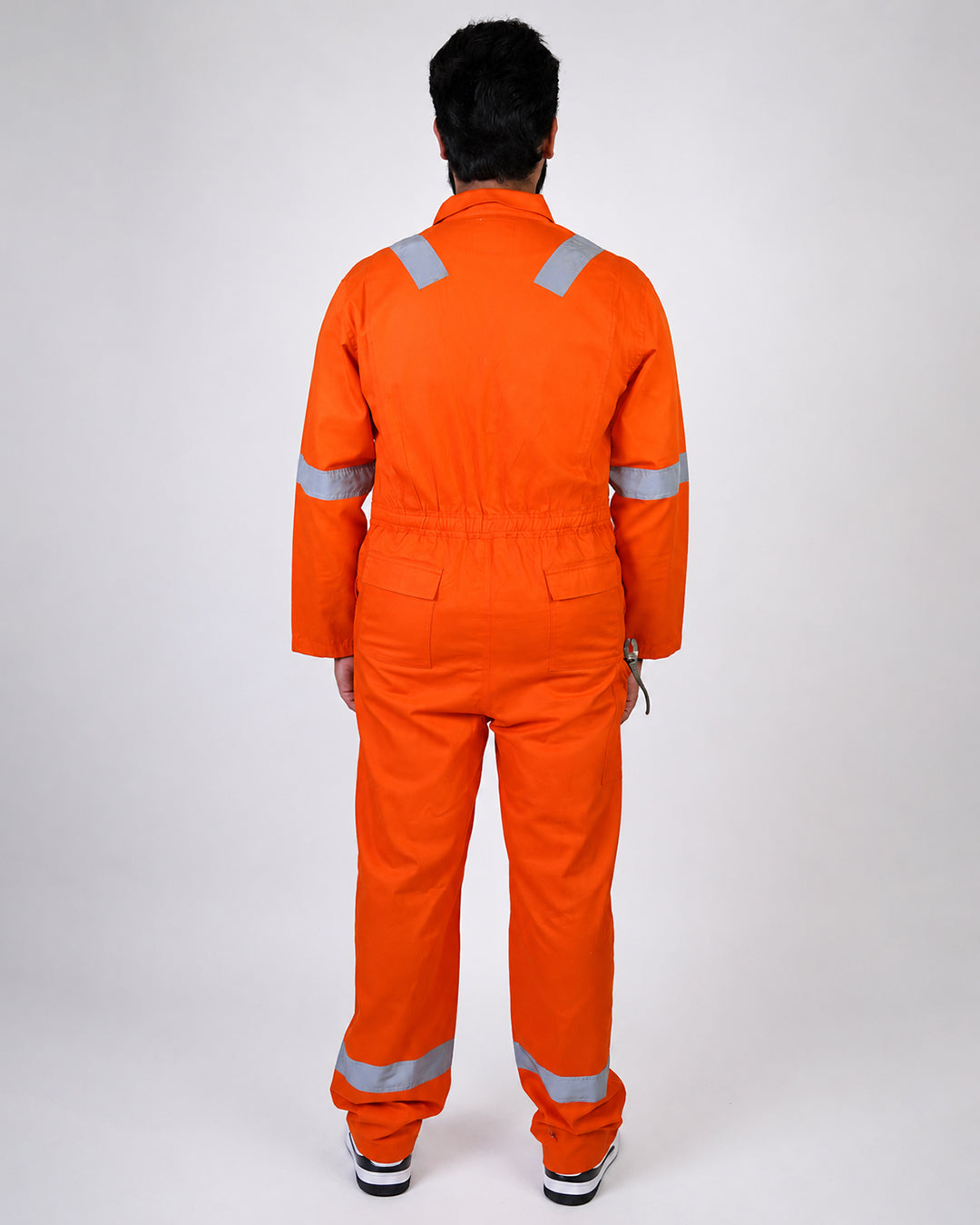 Premium Orange Hi-Vis Coverall – Reflective Workwear | High Visibility Safety Suit