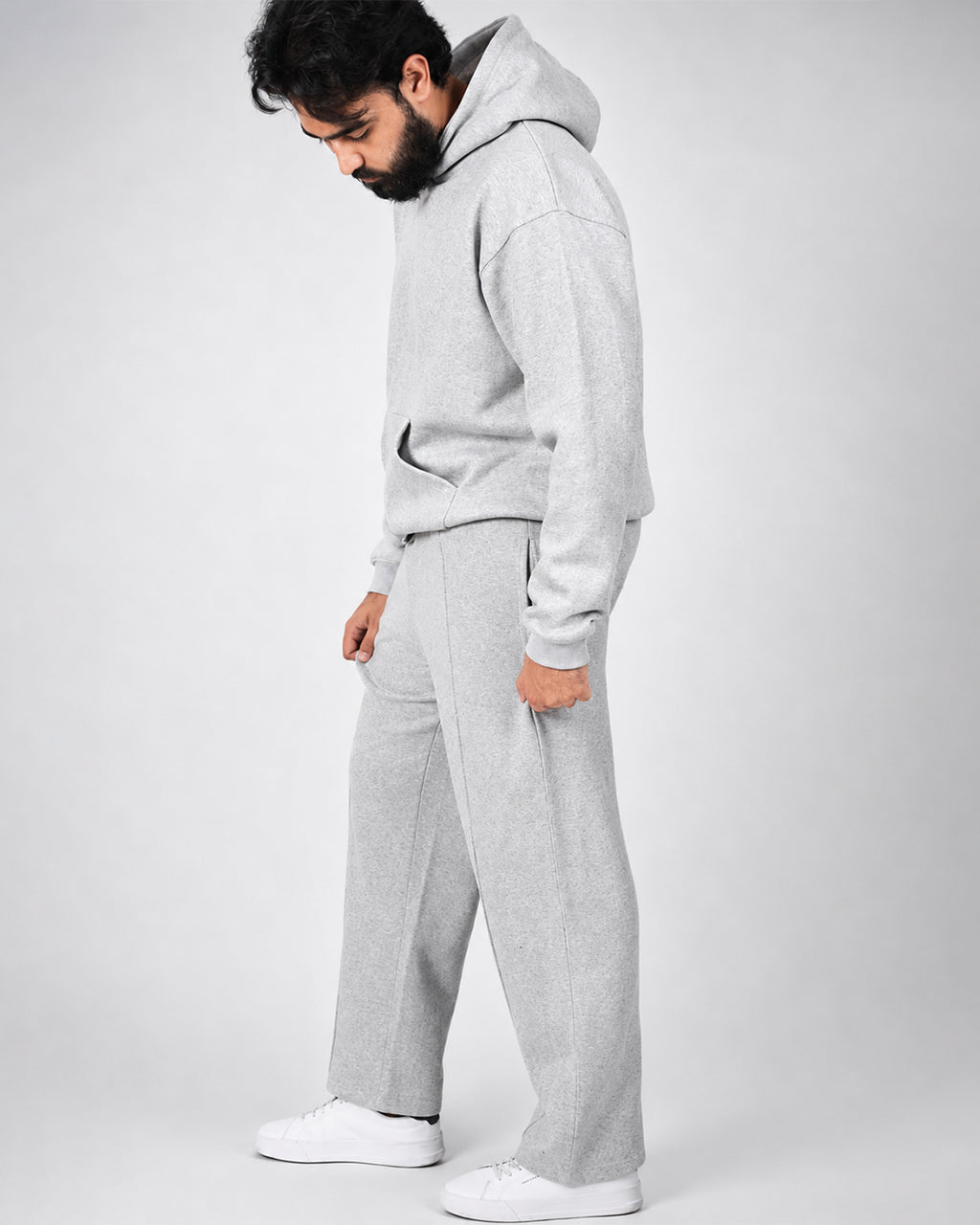 Premium Blank GreyTracksuit Set | Heavyweight Fleece