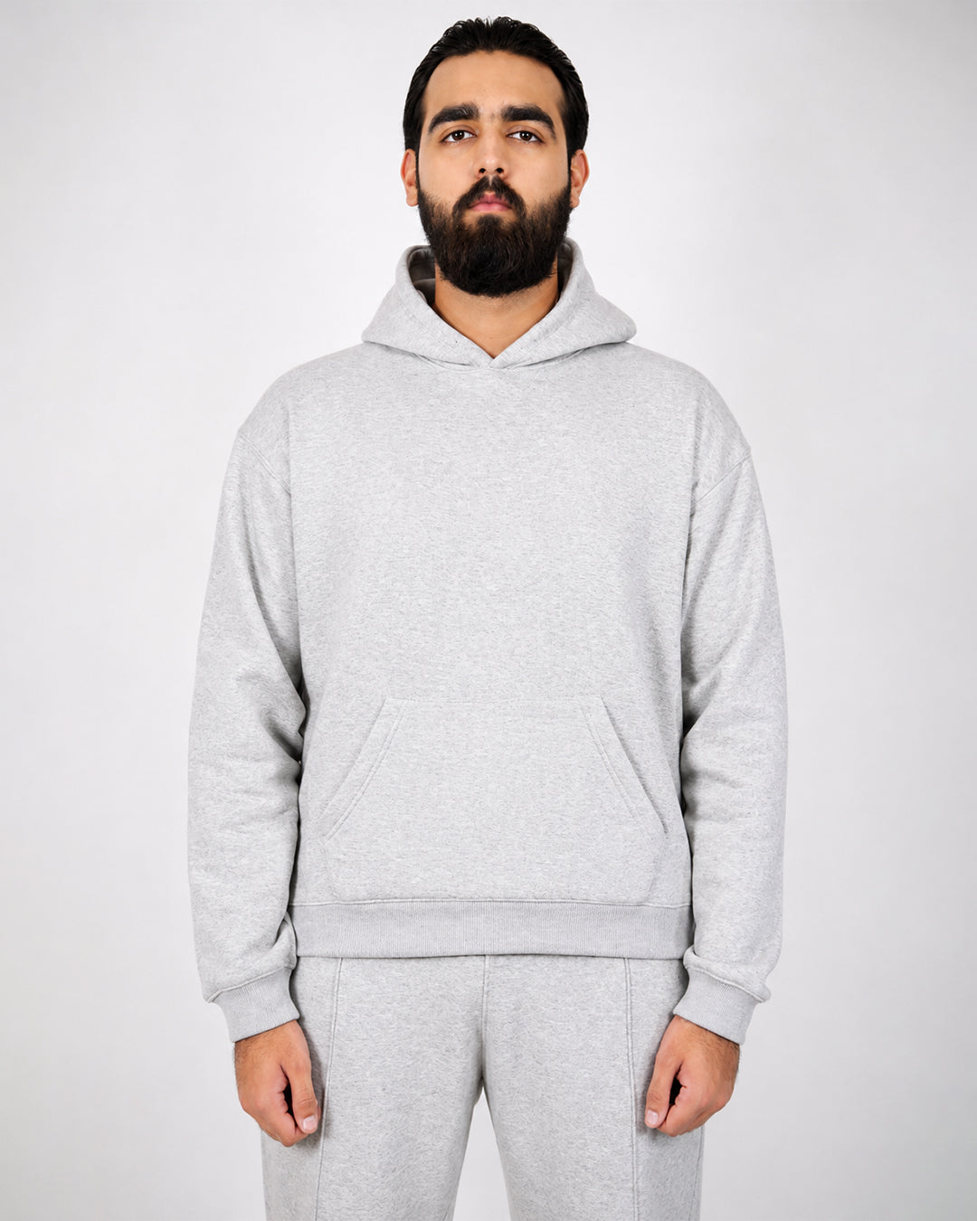 Premium Blank GreyTracksuit Set | Heavyweight Fleece